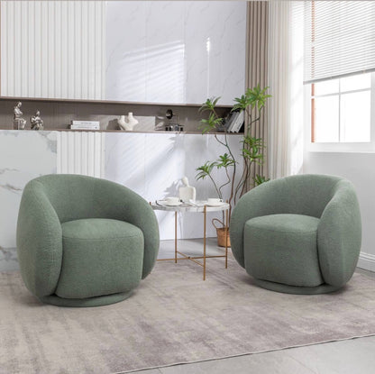 2 Fauteuils Design Bouclette Premium